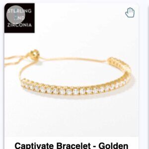 Touchstone Crystal by Swarovski Captivate Bracelet Golden